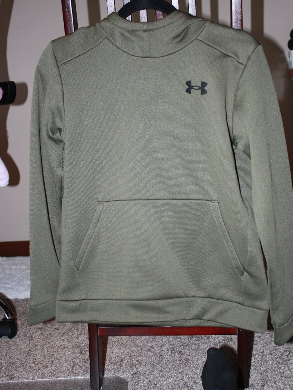 Under Armour, Hoodie, Olive Green, Boys size YL